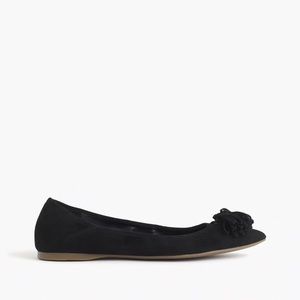 New J Crew.  Lottie Loafers Black Suede. Tassel